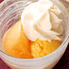 桃のエスプーマデザート